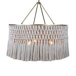 Люстра круглая плетеная с бахромой Wicker Tassel Chandelier варинант исполнения - 1 | Loft Concept в Грозном