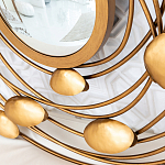 Зеркало в круглой раме украшенной раковинами с жемчугом Pearl in the Gleam варинант исполнения - 3 | Loft Concept в Грозном