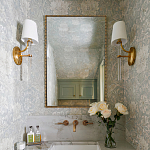 Зеркало прямоугольное в фактурной золотой раме Reflective Fabric варинант исполнения - 2 | Loft Concept в Грозном