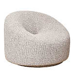 Кресло вращающееся круглой формы из серого шенилла Favorite Vacation Place варинант исполнения - 4 | Loft Concept в Грозном