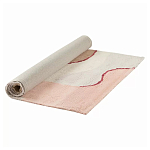 Ковер из хлопка с абстрактным принтом бежевого цвета Elysian Flow Blush варинант исполнения - 2 | Loft Concept в Грозном