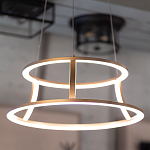 Люстра золотого цвета с 2-мя светодиодными кольцами Eurofase варинант исполнения - 8 | Loft Concept в Грозном