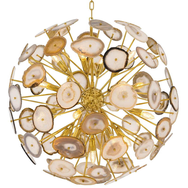 Люстра Chandelier Branquinho L Глянцевое золото Бежево-серый Люстра Chandelier Branquinho L Глянцевое золото Бежево-серый в Грозном | Loft Concept