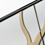 Консоль с ящиками зеркальная с золотым декором Gold Painted Mirror Console варинант исполнения - 3 | Loft Concept в Грозном