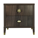 Тумба прикроватная с двумя ящиками Elsa Dreams Walnut варинант исполнения - 5 | Loft Concept в Грозном