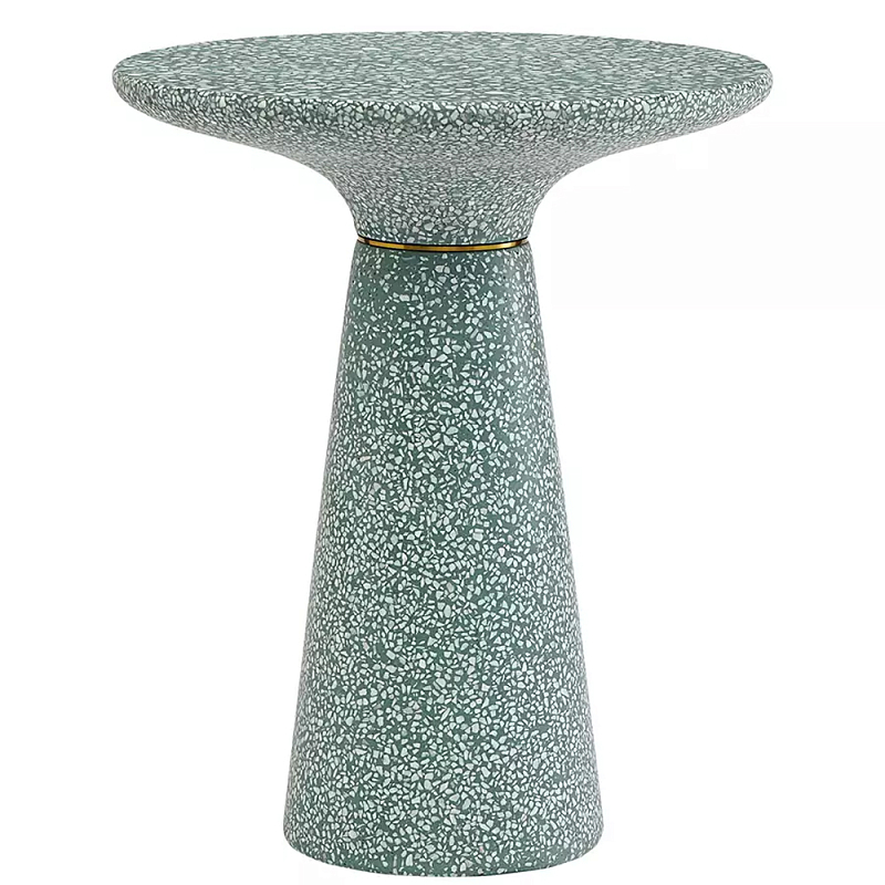 Кофейный столик круглый Stone Base Зеленый Черный Кофейный столик круглый Stone Base Зеленый Черный в Грозном | Loft Concept