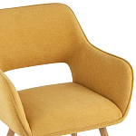 Стул в рогожке желтого цвета NEASAN STOOL варинант исполнения - 7 | Loft Concept в Грозном