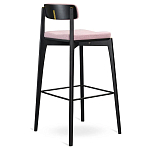 Барный стул из массива ясеня с обивкой из рогожки Elegant Ash Shape варинант исполнения - 3 | Loft Concept в Грозном