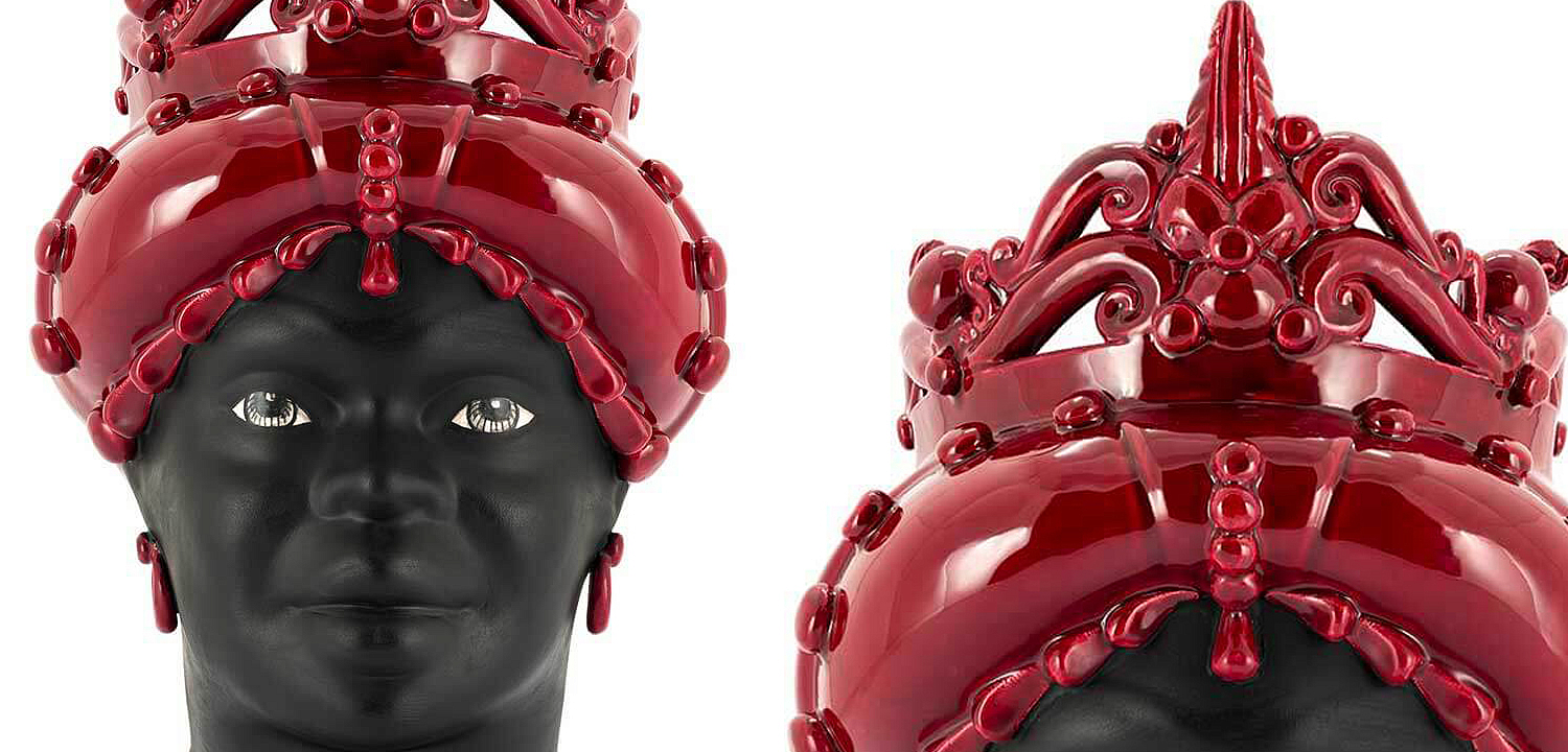 Ваза VASE MORO LADY MED. MAT H45 burgundy - Loft-Concept в Грозном