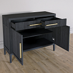 Буфет Primo с двумя ящиками и двумя фасадами Черный дуб варинант исполнения - 4 | Loft Concept в Грозном