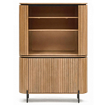 Буфет высокий из дерева манго и металла с открытыми полками и 2-мя дверцами Toinette варинант исполнения - 3 | Loft Concept в Грозном