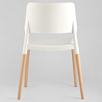 Пластиковый стул на ножках из массива бука Ferret White варинант исполнения - 6 | Loft Concept в Грозном