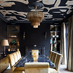 Обои ручная роспись в стиле Арт-деко Symphony Original colourway on Flint silk dupion варинант исполнения - 2 | Loft Concept в Грозном