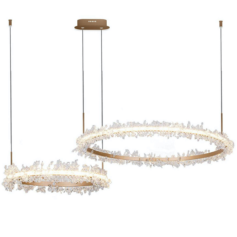 Люстра Shining Rings Золотой Прозрачный Люстра Shining Rings Золотой Прозрачный в Грозном | Loft Concept