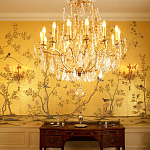 Обои ручная роспись Badminton Deep Rich Gold gilded paper варинант исполнения - 4 | Loft Concept в Грозном