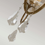 Бра с овальным зеркальным основанием с лампой в виде свечи и хрустальными подвесками Feiss варинант исполнения - 4 | Loft Concept в Грозном