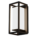 Уличный настенный светильник прямоугольный с чёрной рамкой Высота 35 см Geometric Glow варинант исполнения - 1 | Loft Concept в Грозном