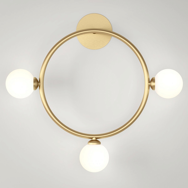 Бра Areti Circle Wall Золотой Белый Бра Areti Circle Wall Золотой Белый в Грозном | Loft Concept