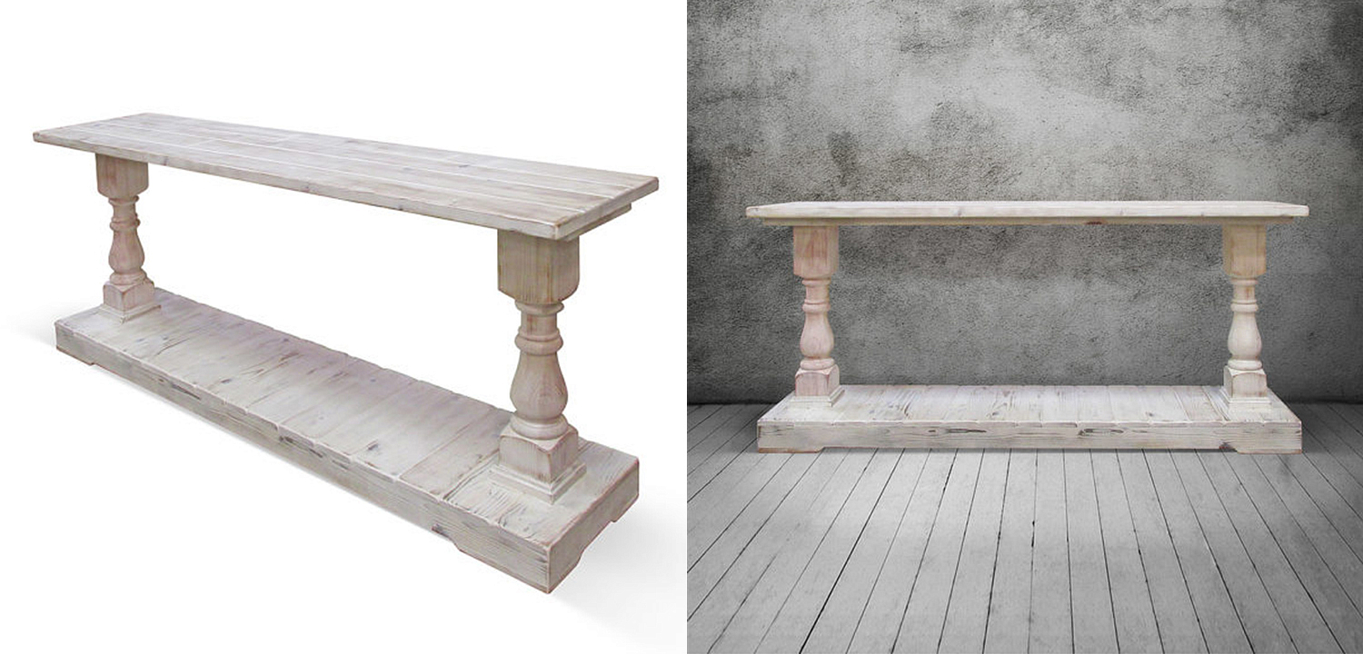 Консоль Oxford Washed Antique White Console Консоль Oxford Washed Antique White Console - Loft-Concept в Грозном