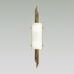 Бра с цилиндрическим белым плафоном на бронзовом основании с вертикальным декором из металлических трубок Sohne варинант исполнения - 2 | Loft Concept в Грозном