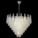 Люстра с подвесками из рифленного стекла в форме капель Textured Glass Chandelier варинант исполнения - 5 | Loft Concept в Грозном