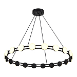 Люстра кольцевая с круглыми светодиодными источниками света Maxine Light варинант исполнения - 4 | Loft Concept в Грозном