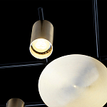 Потолочный светильник с 8-ю цилиндрическими плафонами цвета латунь TRIBES CHANDELIER варинант исполнения - 5 | Loft Concept в Грозном