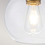 Подвесной светильник латунного цвета с прозрачным стеклянным плафоном Feiss варинант исполнения - 8 | Loft Concept в Грозном