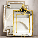 Зеркало прямоугольное Golden Classic Ornament Mirror варинант исполнения - 5 | Loft Concept в Грозном