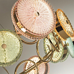 Люстра с плафонами из разноцветного стекла Glass Peonies варинант исполнения - 4 | Loft Concept в Грозном