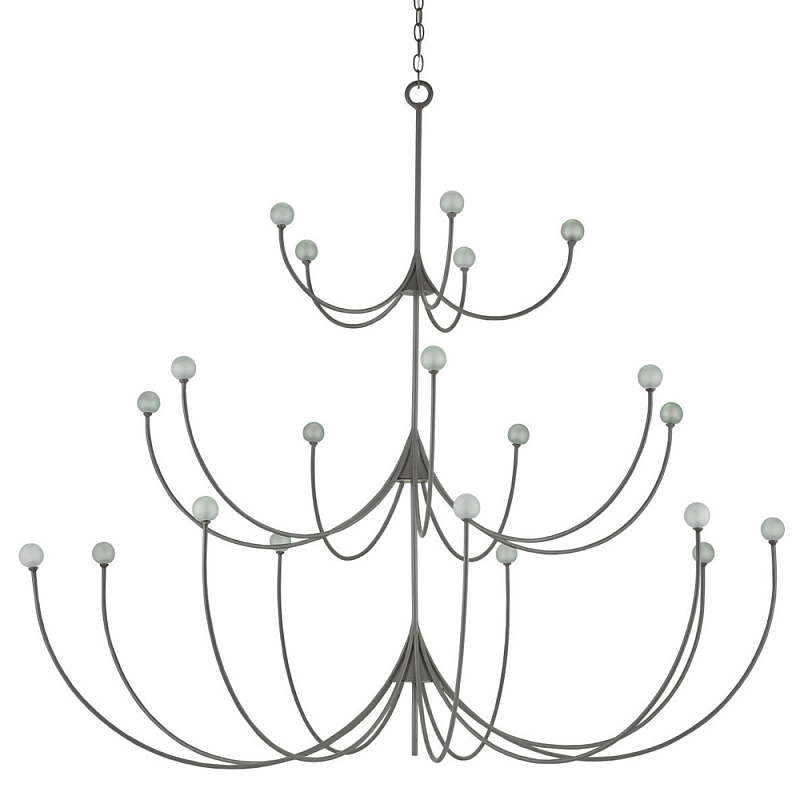 Люстра многоярусная светодиодная Traditional Clean Lines Серый Люстра многоярусная светодиодная Traditional Clean Lines Серый в Грозном | Loft Concept