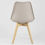 Стул с основой из пластика и мягким сиденьем Arvika Beige варинант исполнения - 4 | Loft Concept в Грозном