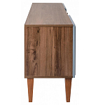 ТВ-тумба серая из массива бука с 2-мя дверками и ящиком Wenge Light варинант исполнения - 3 | Loft Concept в Грозном