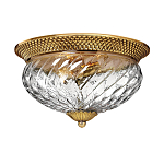 Потолочный светильник цвета латунь с прозрачным рифленым плафоном в форме чаши Hinkley варинант исполнения - 1 | Loft Concept в Грозном