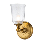 Бра для ванных комнат с прозрачным плафоном из стекла с пузырьками на основании цвета латунь Feiss варинант исполнения - 1 | Loft Concept в Грозном