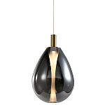 Подвесной светильник со стеклянным плафоном в форме капли дымчатого цвета NAOMI drop smoke варинант исполнения - 3 | Loft Concept в Грозном