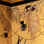 Обои с вышивкой ручной работы Étienne Original colourway on wool sateen варинант исполнения - 6 | Loft Concept в Грозном