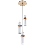 Подвесной светильник золото Trio Odile Acrylic Tube Hanging Lamp Gold варинант исполнения - 3 | Loft Concept в Грозном