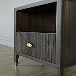 Прикроватная тумбочка с полкой Elsa Dreams Walnut  варинант исполнения - 3 | Loft Concept в Грозном