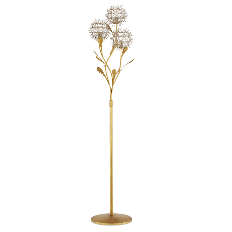 Торшер в виде цветка одуванчика Hanging Dandelion Золотой Серебряный в Грозном | Loft Concept 
