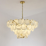 Люстра подвесная четырехъярусная с подвесками в форме дисков Cryptocrystalline Stone варинант исполнения - 7 | Loft Concept в Грозном