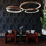 Гипсовая 3D Панель HEXAGON TEMPLE варинант исполнения - 1 | Loft Concept в Грозном