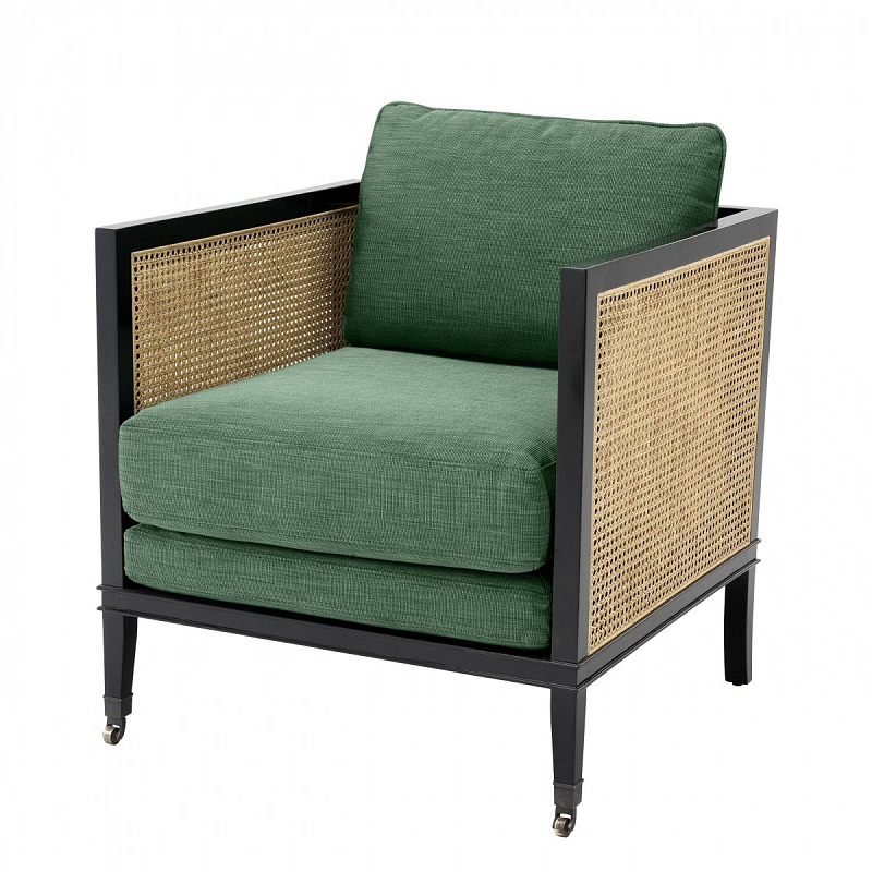Кресло Eichholtz Chair Lauriston Зеленый Черный Кресло Eichholtz Chair Lauriston Зеленый Черный в Грозном | Loft Concept