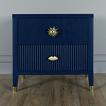 Тумба прикроватная с двумя ящиками Elsa Dreams Blue варинант исполнения - 5 | Loft Concept в Грозном