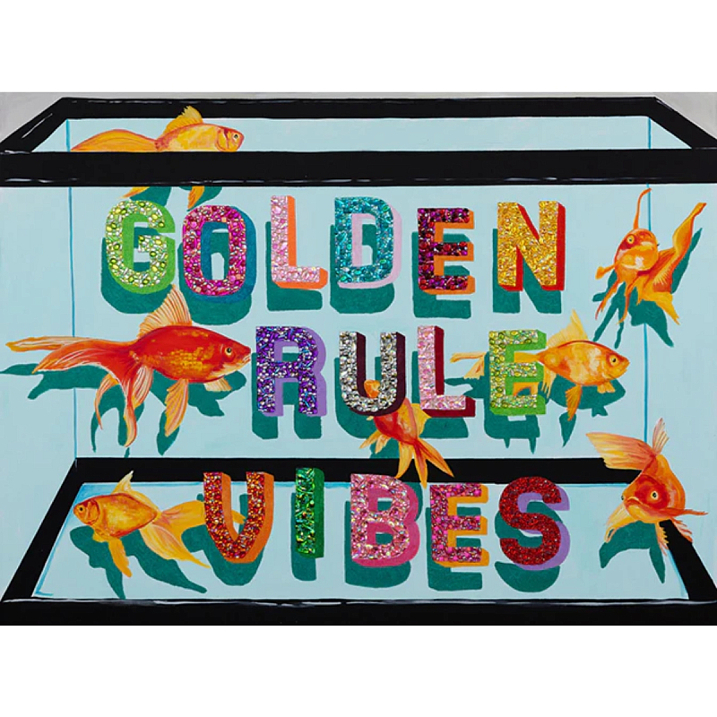 Картина Golden Rule Vibes Мульти Картина Golden Rule Vibes Мульти в Грозном | Loft Concept