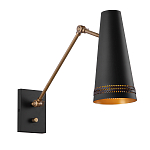 Бра черного цвета с конусным металлическим плафоном Alora варинант исполнения - 1 | Loft Concept в Грозном