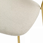 Стул барный широкой полукруглой спинкой на золотистых ножках Chair Smooth Shapes варинант исполнения - 6 | Loft Concept в Грозном