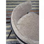 Стул полукруглый с каркасом из металла и мягким сиденьем и спинкой Soft Chenille варинант исполнения - 7 | Loft Concept в Грозном