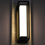 Уличный настенный светильник прямоугольный с чёрной рамкой Geometric Glow варинант исполнения - 2 | Loft Concept в Грозном