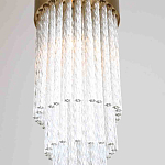 Подвесной светильник с прозрачными стеклянными подвесками и металлическим основанием Nembus варинант исполнения - 3 | Loft Concept в Грозном